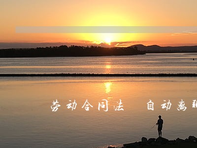 劳动合同法 自动离职 劳动合同法 自动离职